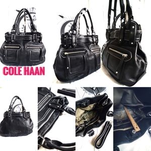 COLE HAAN BLACK LEATHER BAG